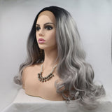 Lace Front Wigs Synthetic Long Wavy 24" 130% Density