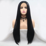 Lace Front Wigs Synthetic Long Straight 24" 130% Density