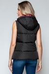 Snap and Zip Closure Hooded Vest