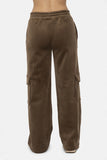 Elastic Waist Corduroy Cargo Pants