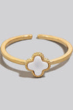 Clover Charm Dainty Band Ring