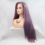 Lace Front Wigs Synthetic Long Straight 24" 130% Density