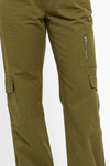 High Waisted Wide Leg Cargo Pants with Pockets