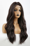 Lace Front Wigs Synthetic Long Wave 26" Heat Safe 150% Density in Brown