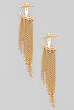 Mini Chain Dangle Fringe Earrings