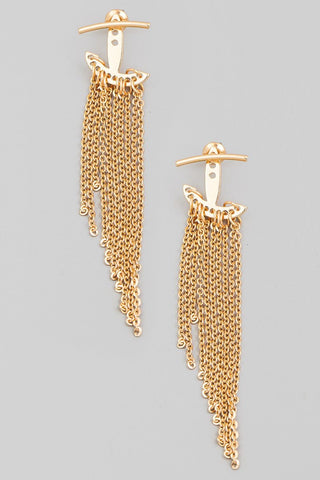 Mini Chain Dangle Fringe Earrings