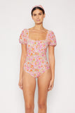 Marina West Swim Floral Puff Sleeve One-Piece