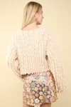 Shaggy Yarn Knit Zip Up Jacket