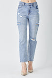 Distressed Slim Cropped Jeans