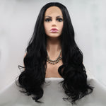 Lace Front Wigs Synthetic Long Wavy 24" 130% Density