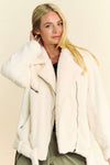 Faux Fur Zip Up Jacket