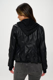 Double Zip Hooded Long Sleeve Jacket