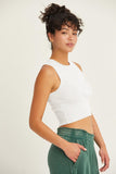 Ribbed Knit Cropped Tank