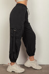 Elastic Waist Woven Cargo Pants