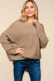 Slit Texture Asymmetric Sweater