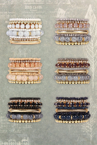 Multiple Line Classy Stack Bracelet