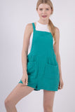 Sleeveless Double Gauze Overalls with Pockets