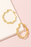 Double Wavy Pincatch Hoop Earrings