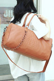 PU Leather Weekender Travel Duffle Bag