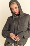 Drop Shoulder Long Sleeve Hooded Sweater