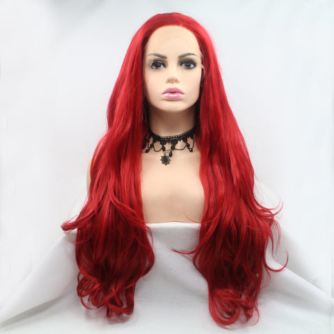 Lace Front Wigs Synthetic Long Wavy 24" 130% Density