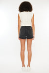 High Waist Distressed Denim Shorts