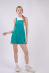 Sleeveless Double Gauze Overalls with Pockets