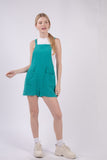 Sleeveless Double Gauze Overalls with Pockets