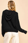 Drop Shoulder Long Sleeve Hooded Sweater