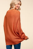 Side Slit Texture Asymmetric Sweater