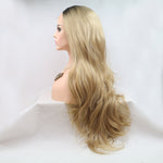 Lace Front Wigs Synthetic Long Wavy 24" 130% Density