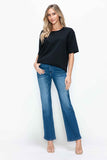 Cat's Whiskers High Rise Straight Jeans