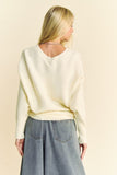 Round Neck Batwing Sleeve Sweater