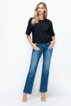 Cat's Whiskers High Rise Straight Jeans