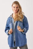 Hooded Denim Shirt