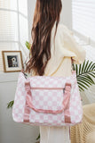 Checkered Multi-Pocket Travel Bag