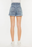 Ultra High Rise Paperbag Denim Shorts