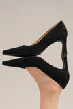 Faux Suede Point Toe Pumps