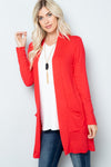 Open Front Cardigan with Pockets