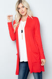 Open Front Cardigan with Pockets