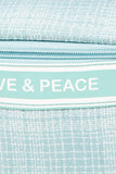 Love & Peace Striped Handle Bag