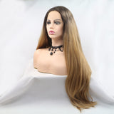 Lace Front Wigs Synthetic Long Straight 24" 130% Density