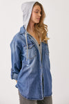 Hooded Denim Shirt