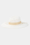 Contrast Straw Braided Sun Hat