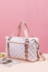 Checkered Multi-Pocket Travel Bag