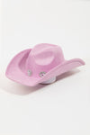 Rhinestone Pave Heart Cowboy Hat