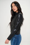 Zip Up Vegan Moto Jacket