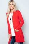 Open Front Cardigan with Pockets