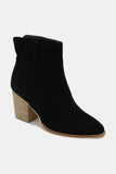 Suede Point Toe Ankle Booties