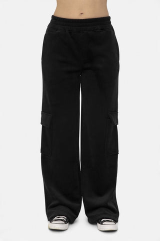 Elastic Waist Corduroy Cargo Pants